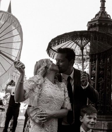 Kelli Giddish and her now husband, Beau Richards. 